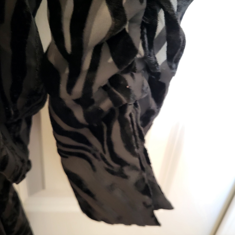Zebra Print Long Sleeve Dress - Picture 6 of 9